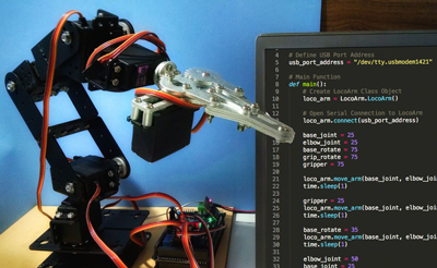 Codable robotic arm and Python coding assigment