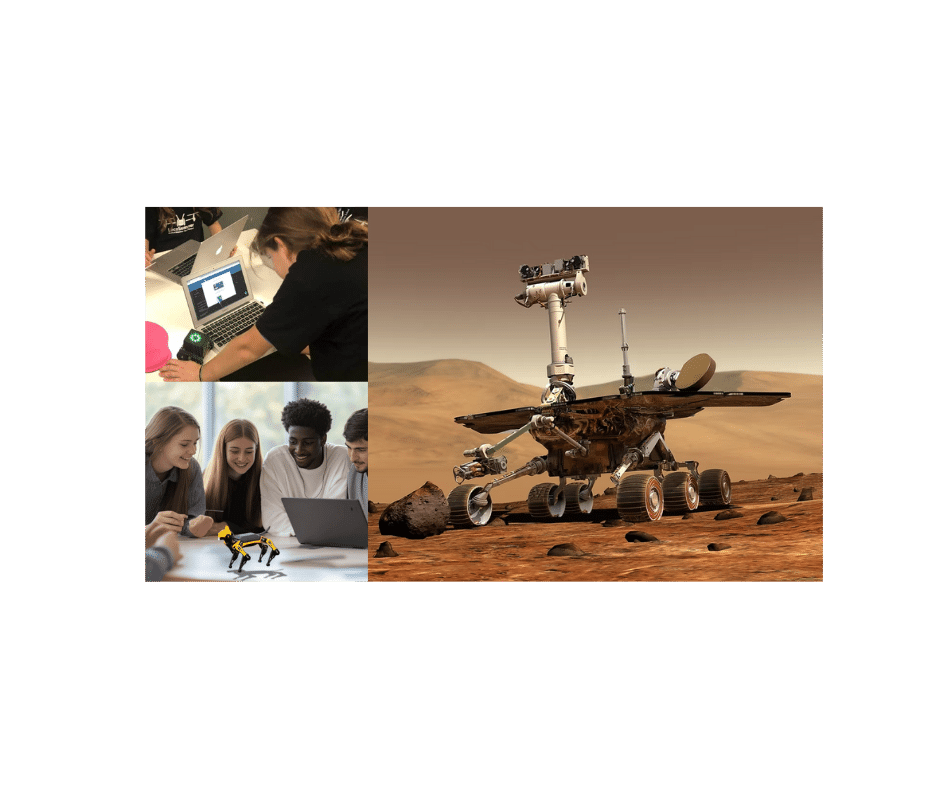 Robotics systems demonstrating motion, sensors, and control skills used in space robotics education